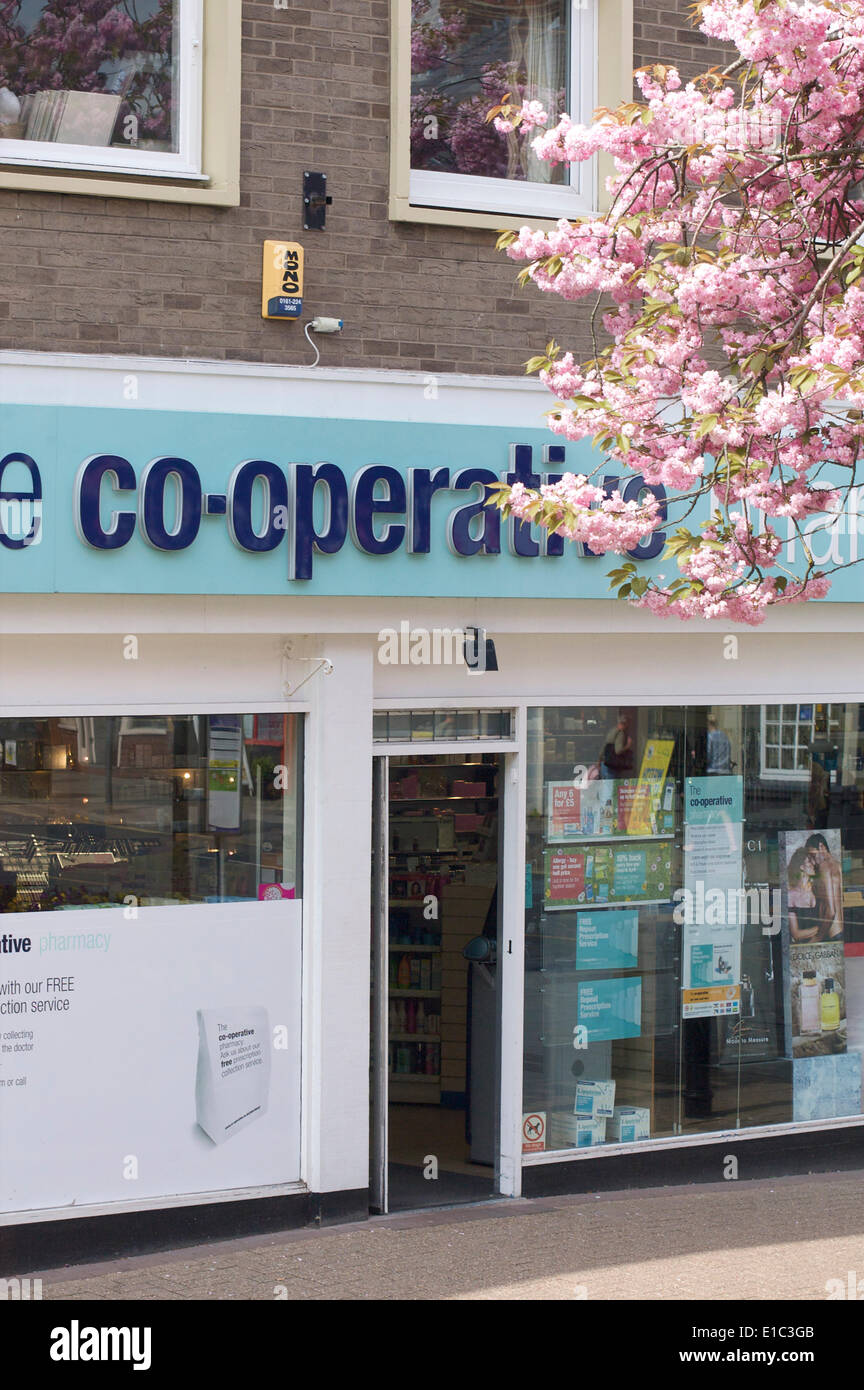 Exterior of branch of cooperative pharmacy in spring Stock Photo Alamy