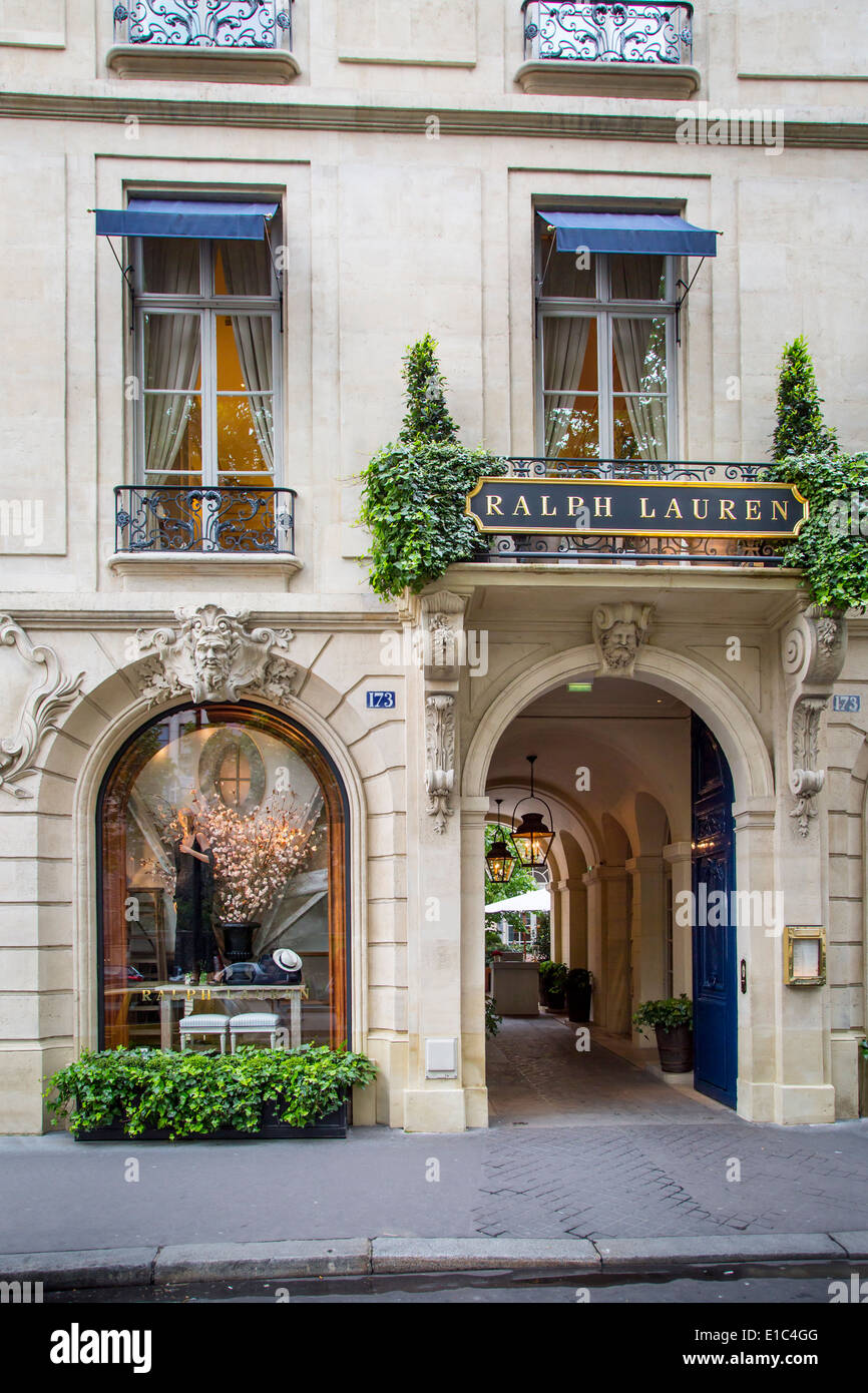 Entry to Ralph Lauren store and restaurant in Saint-Germain-des-Pres, Paris  France Stock Photo - Alamy