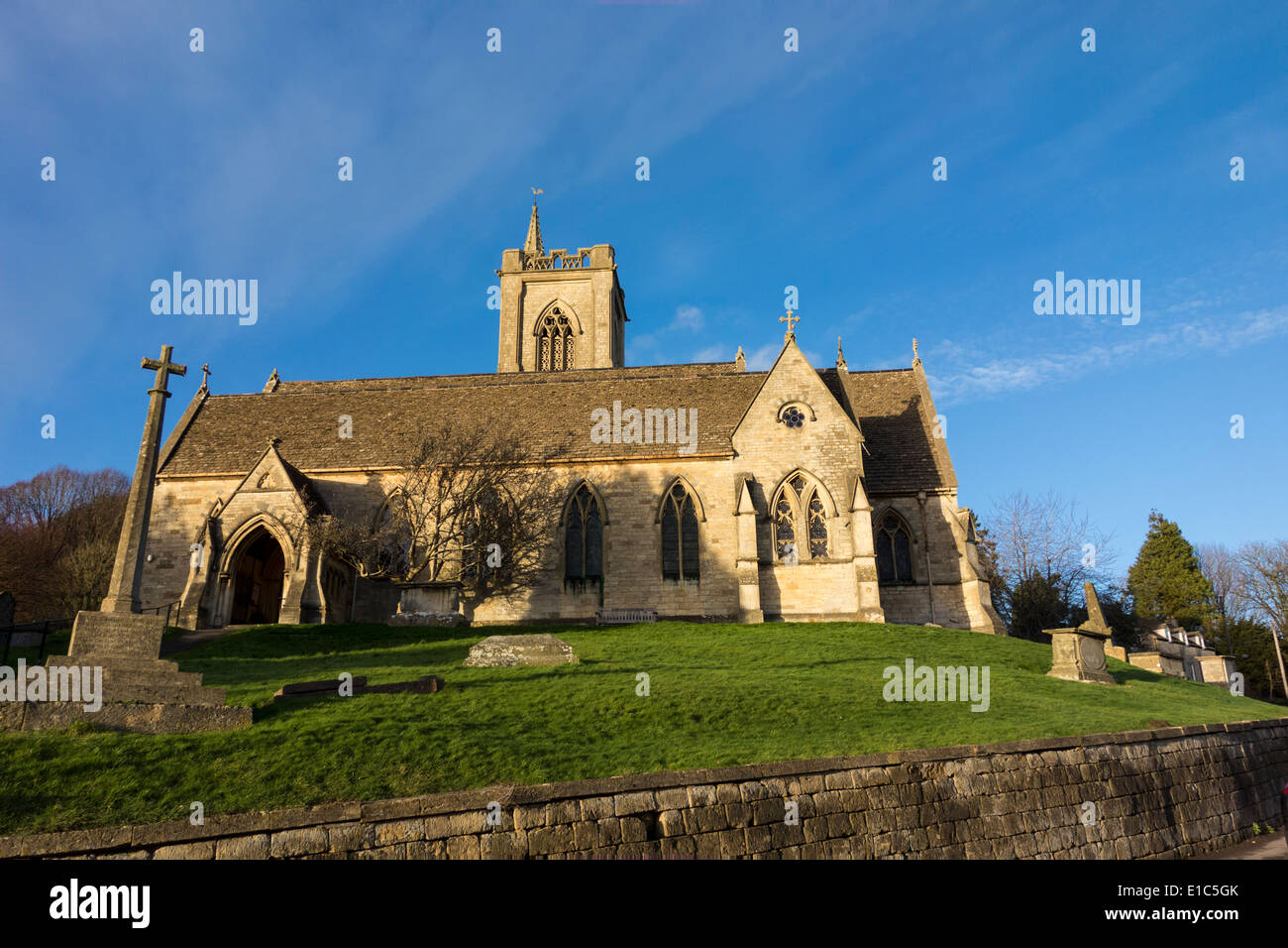 The Church of St Giles in the Cotswold village of Uley, Gloucestershire