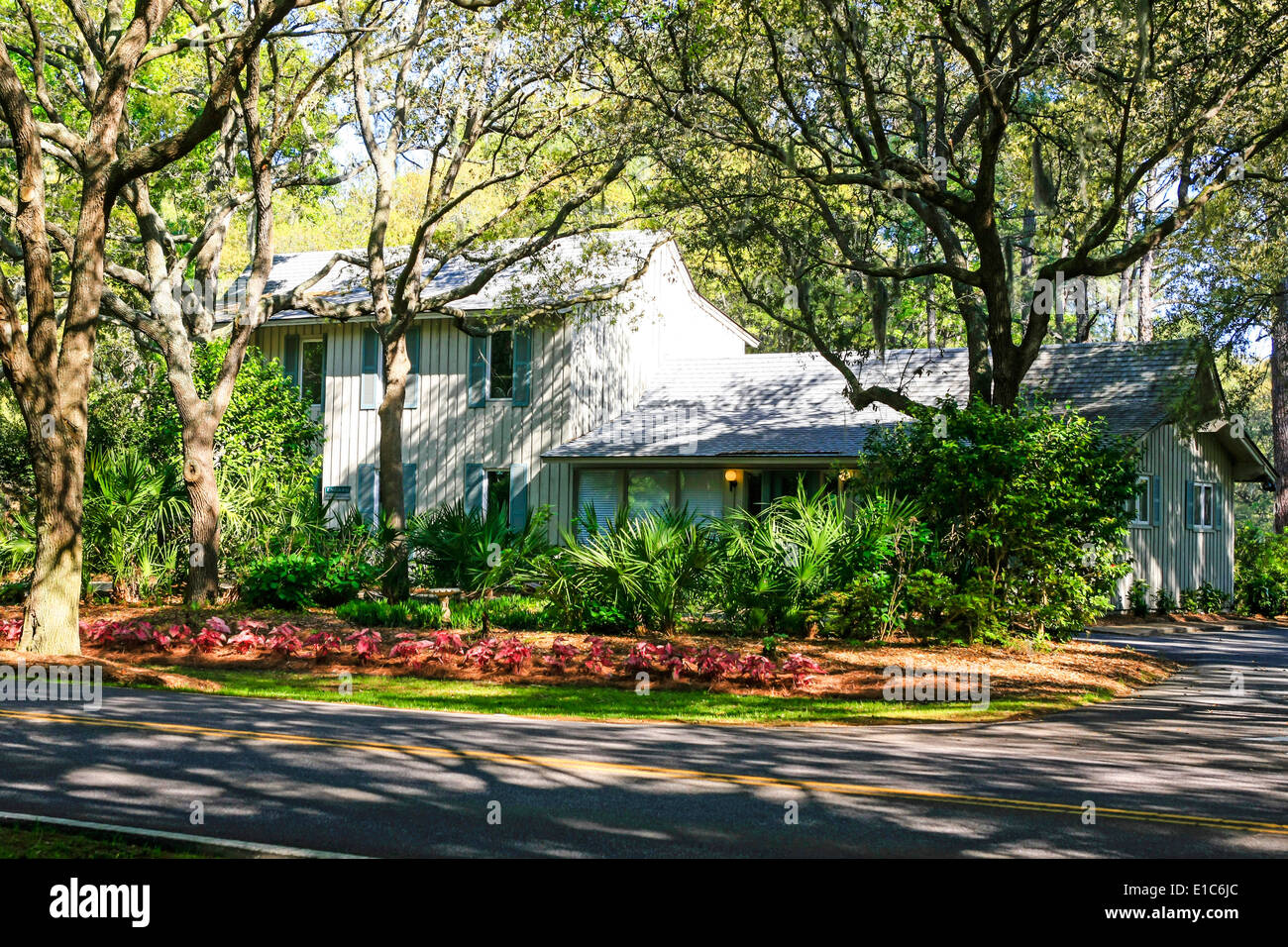 Gated community home in Hilton Head SC Stock Photo Alamy