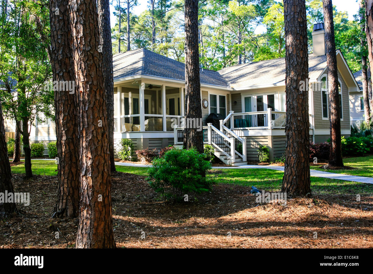 Gated community home in Hilton Head SC Stock Photo Alamy