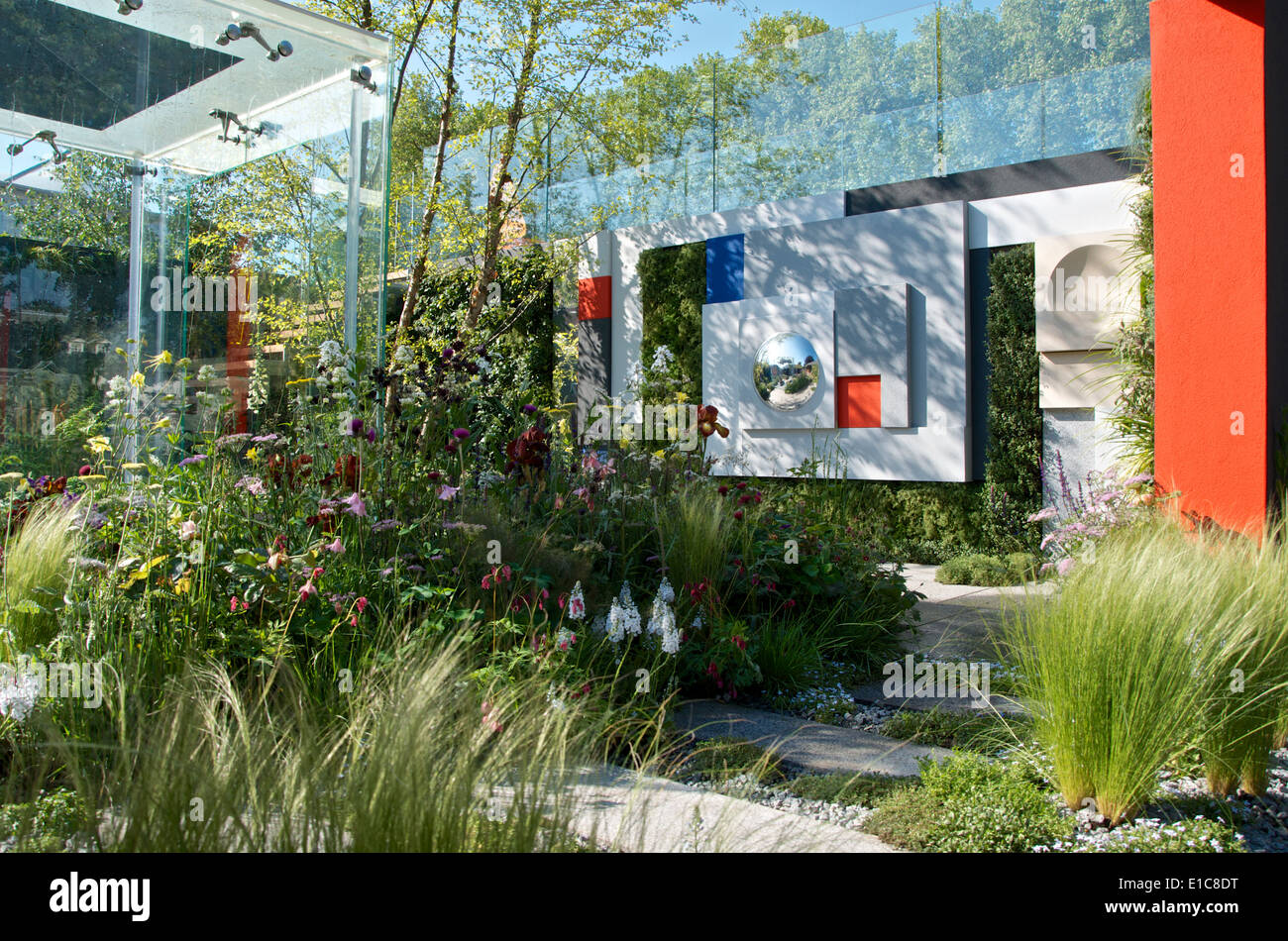 Gold Medal winning garden 'The Minds Eye' at RHS Chelsea Flower Show. Stock Photo