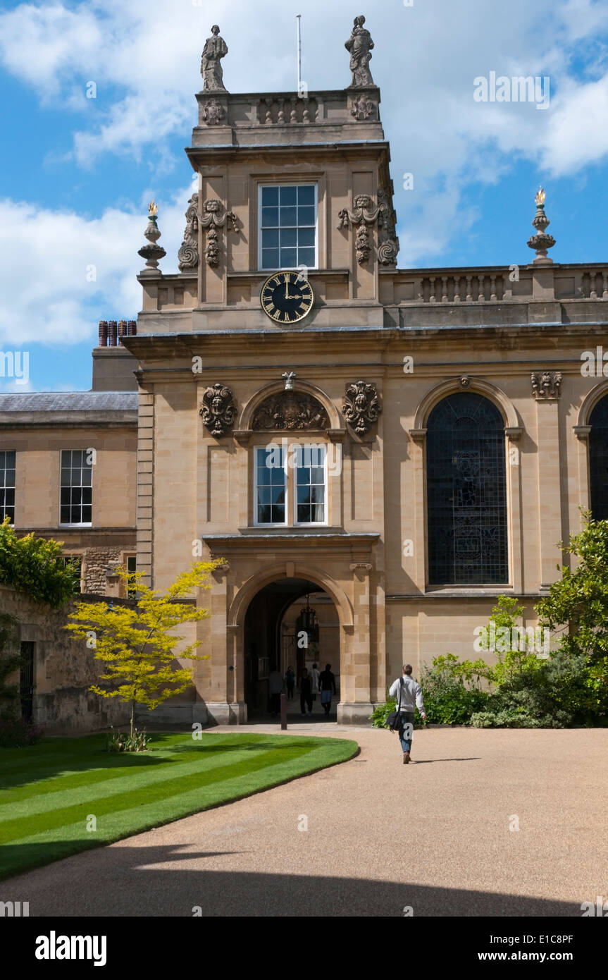 Trinity College Chapel, Oxford, seen from the Front Quadrangle. Stock Photo