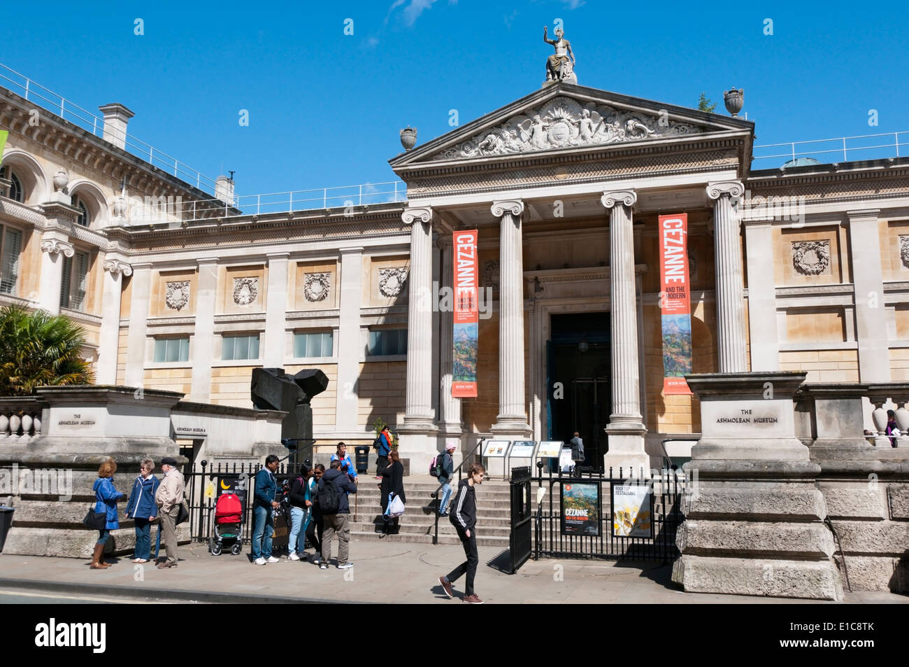 The front entrance to the Ashmolean Museum in Oxford. Stock Photo