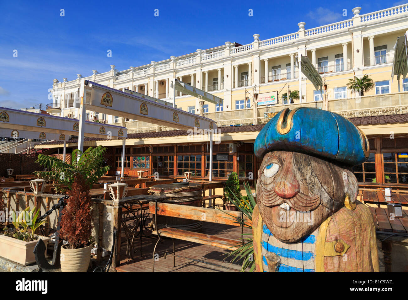 Waterfront restaurant in Yalta,Crimea, Russia Stock Photo Alamy
