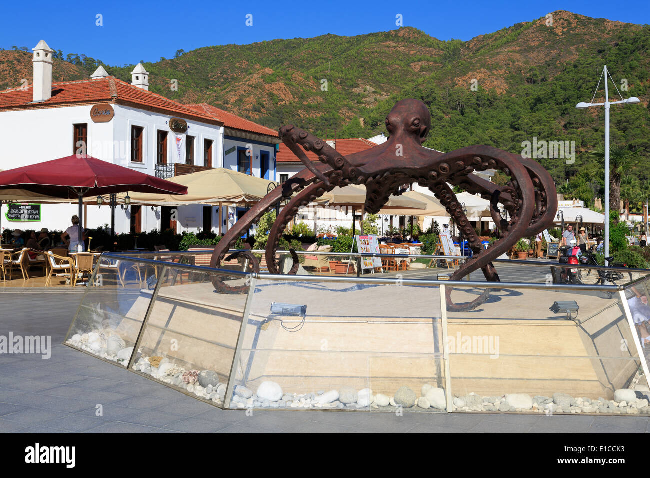 Octopus sculpture in Old Town, Marmaris, Turkey, Mediterranean Stock Photo