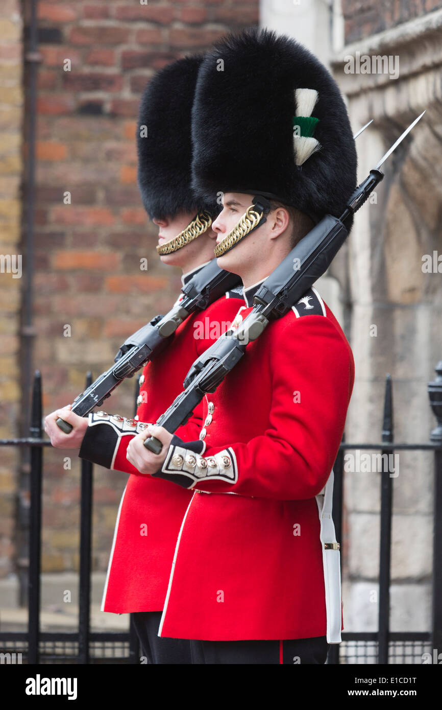 Queen's Guards, Grenadier Guard and Welsh Guard, Royal Guards outside