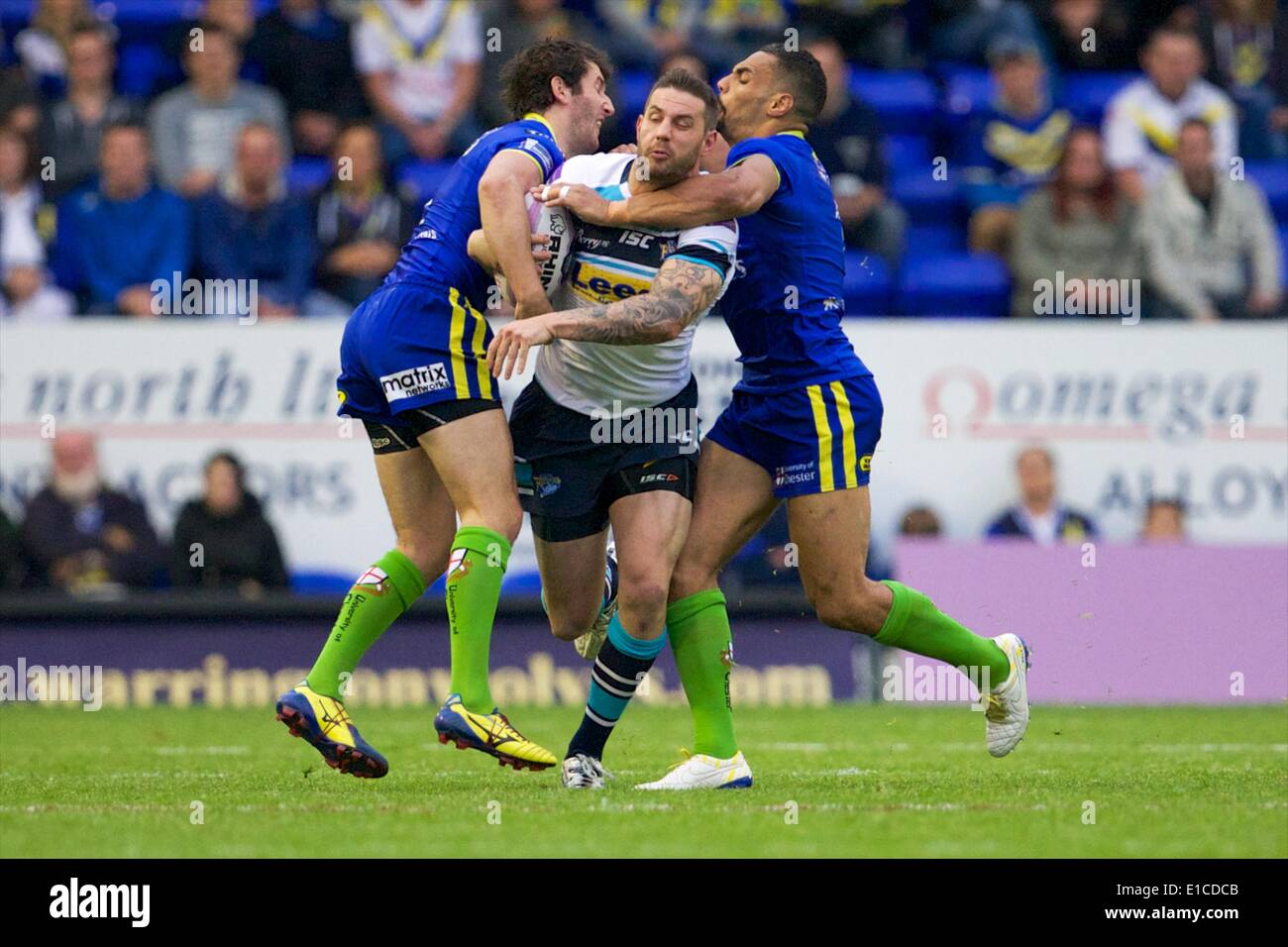 Warrington, UK. 30th May 2014. Warrinton Wolves stand-off Stefan Ratchford in action during the Super League rugby match between Warrington Wolves and Leeds Rhinos from the Halliwell Jones stadium. Credit:  Action Plus Sports Images/Alamy Live News Stock Photo
