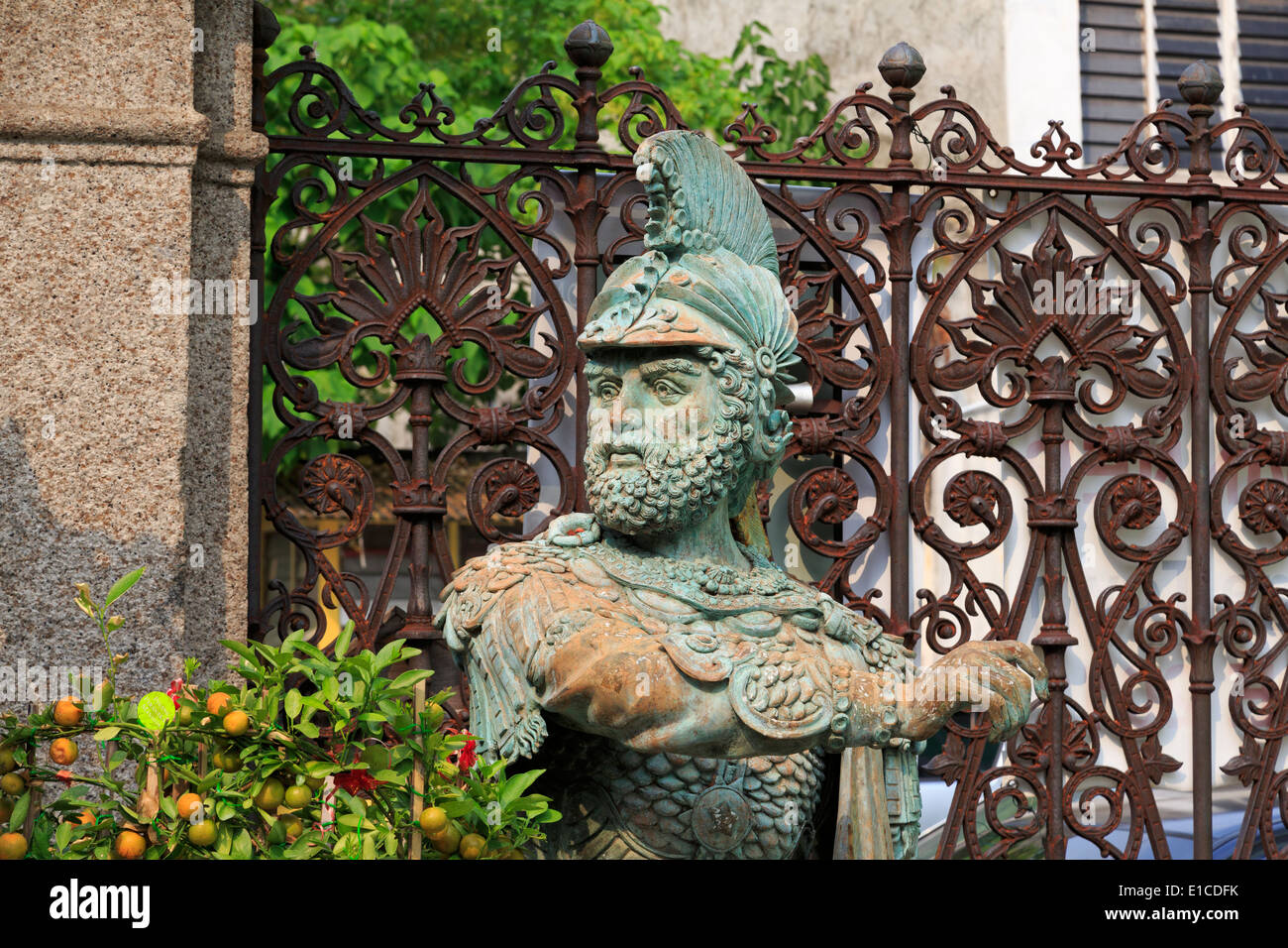 Statue in Pinang Peranakan Mansion,Georgetown,Penang Island,Malaysia Stock Photo