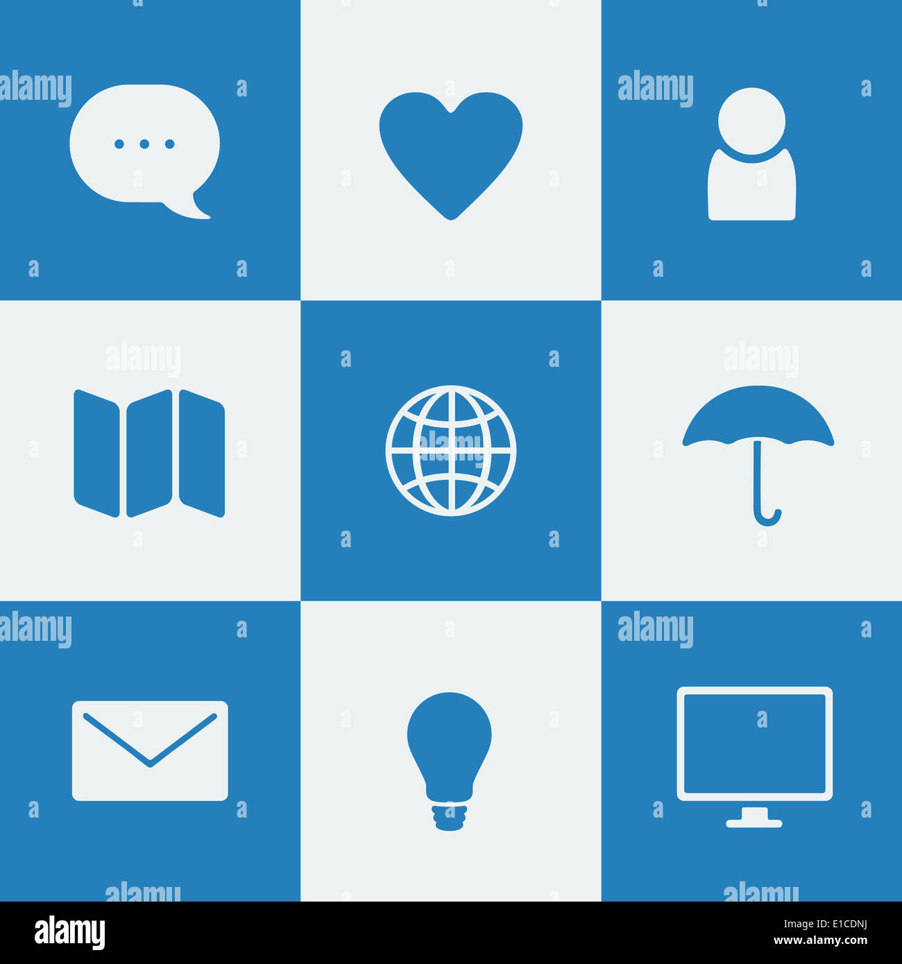 Set of flat icons Stock Photo - Alamy