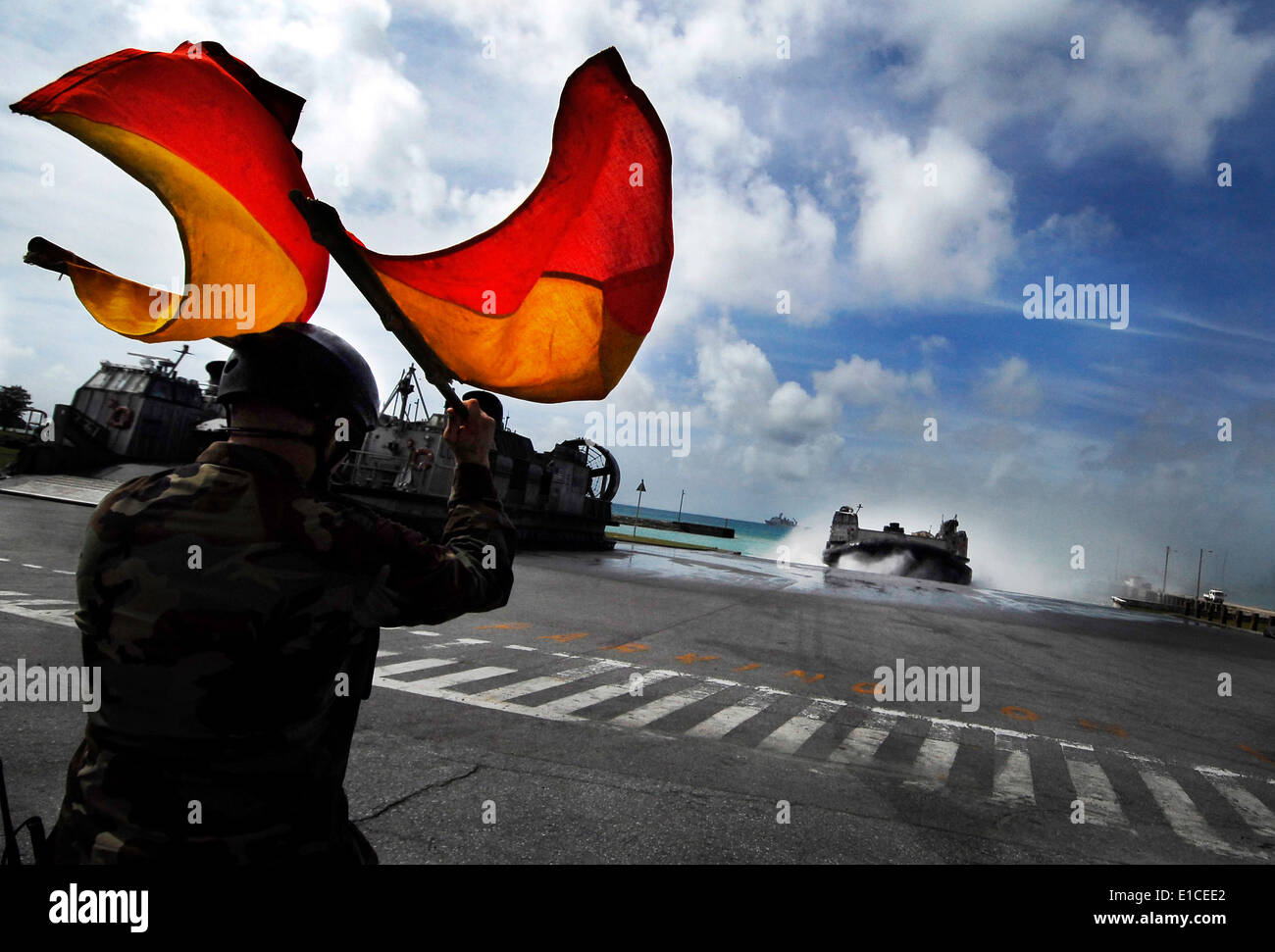 U.S. Navy Boatswain Mate 3rd Class Edgar Nicholson, assigned to Assault