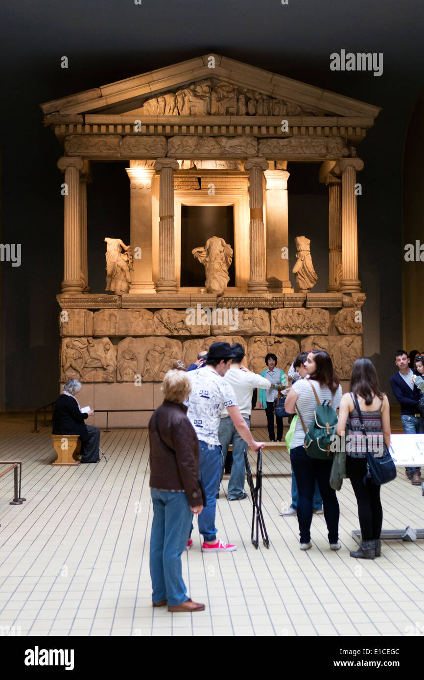 The Nereid Monument, a sculptured tomb from Xanthos, British Museum, London, UK Stock Photo