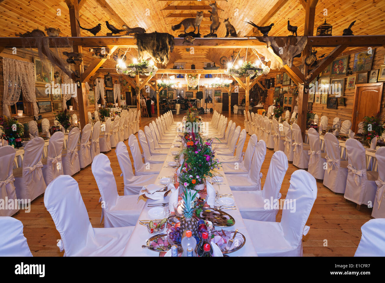 Europe Poland Polish Greek Wedding Reception Stock Photo
