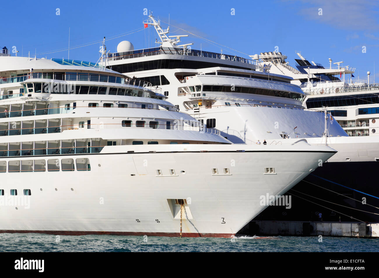 Cruise ships in Kusadasi, Aydin Province, Turkey, Mediterranean Stock