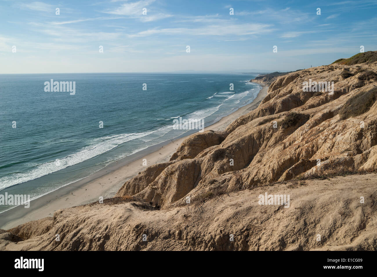 Cliffs above Black's Beach at La Jolla, California Stock Photo
