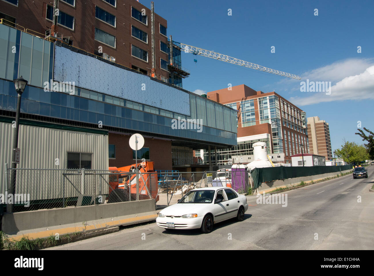 Strong Memorial Hospital construction Rochester NY Stock Photo