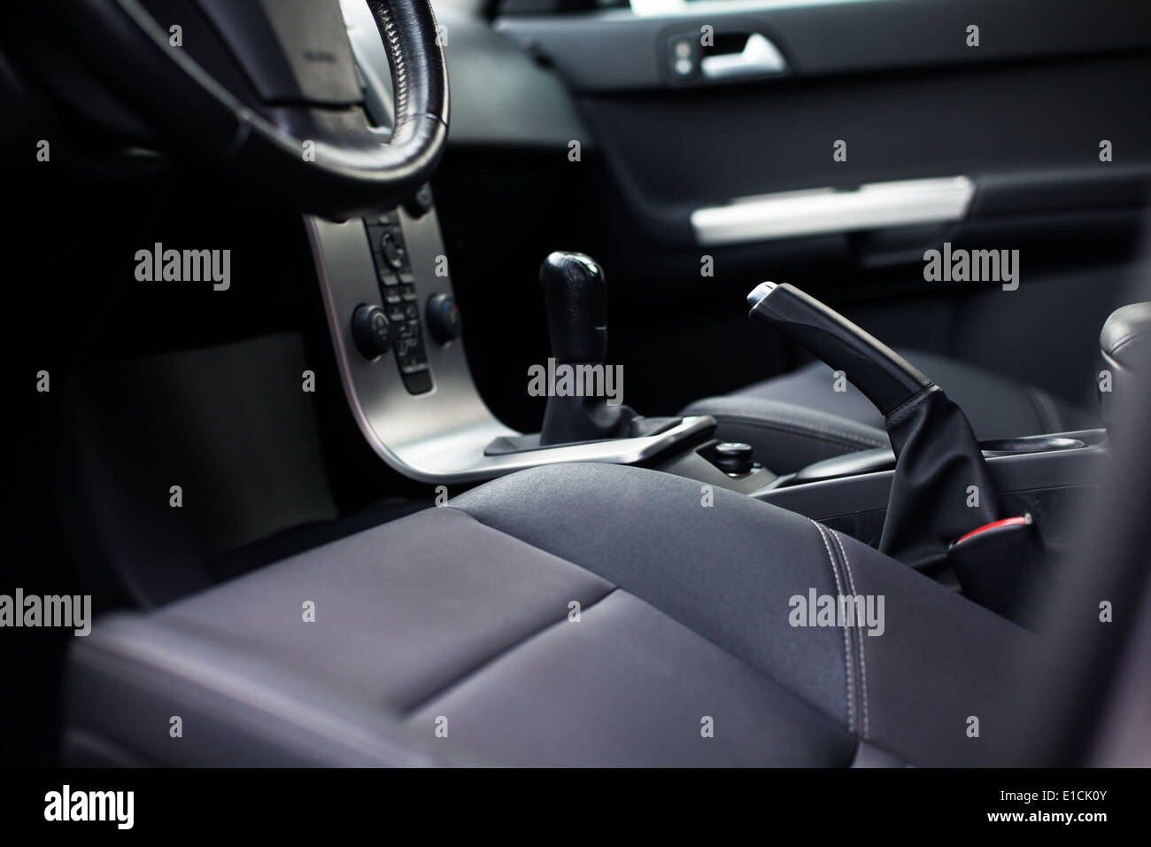 Modern car interior (color toned image Stock Photo Alamy