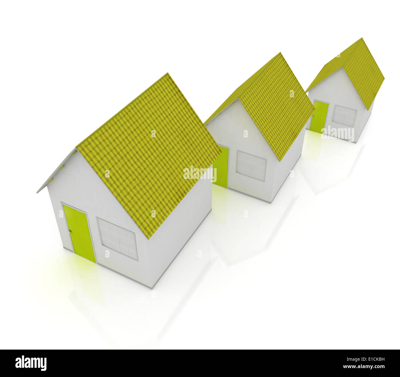 Houses on a white background Stock Photo - Alamy