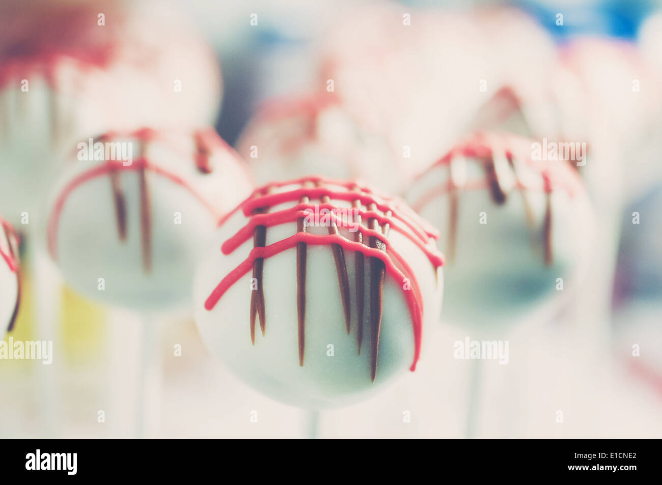 Colorful Desert Cake Pops Stock Photo