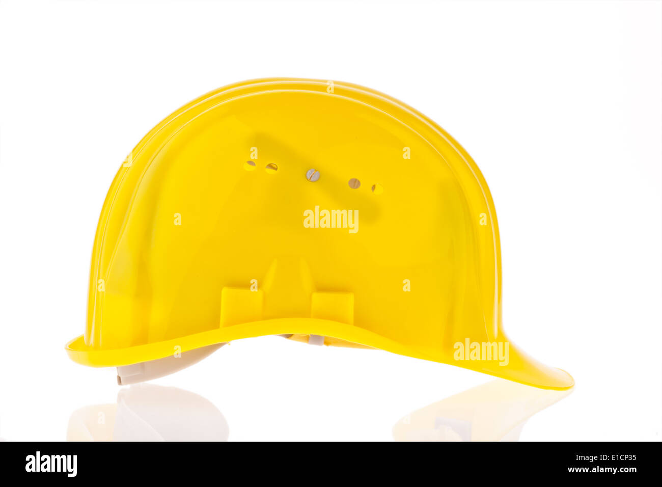 A construction worker hard hat isolated against a white background