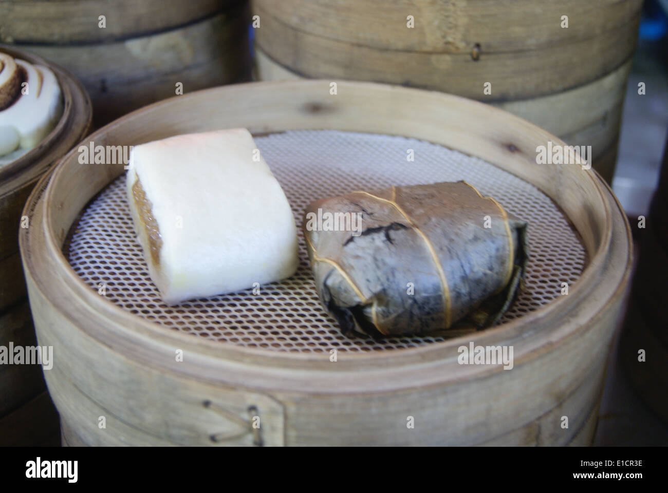 steamed stuffed bun steamed bread Stock Photo