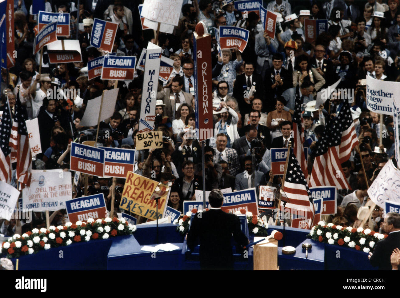 Ronald Reagan. Ronald Reagan Giving His Acceptance Speech At The ...