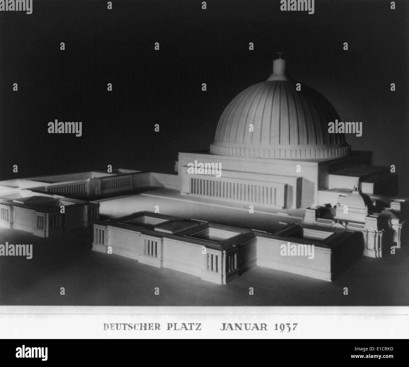 Architectural model of Berlin 'Volkshalle' designed by Albert Speer and Hitler. Inspired by Hadrian's Pantheon that Hitler Stock Photo