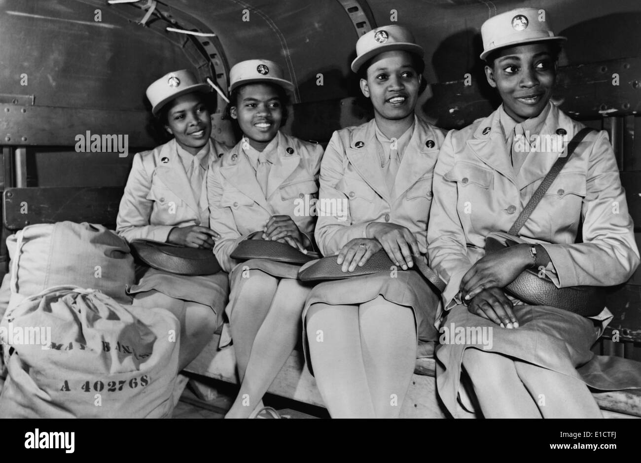 African American members of the Women's Army Auxiliary Corps. They