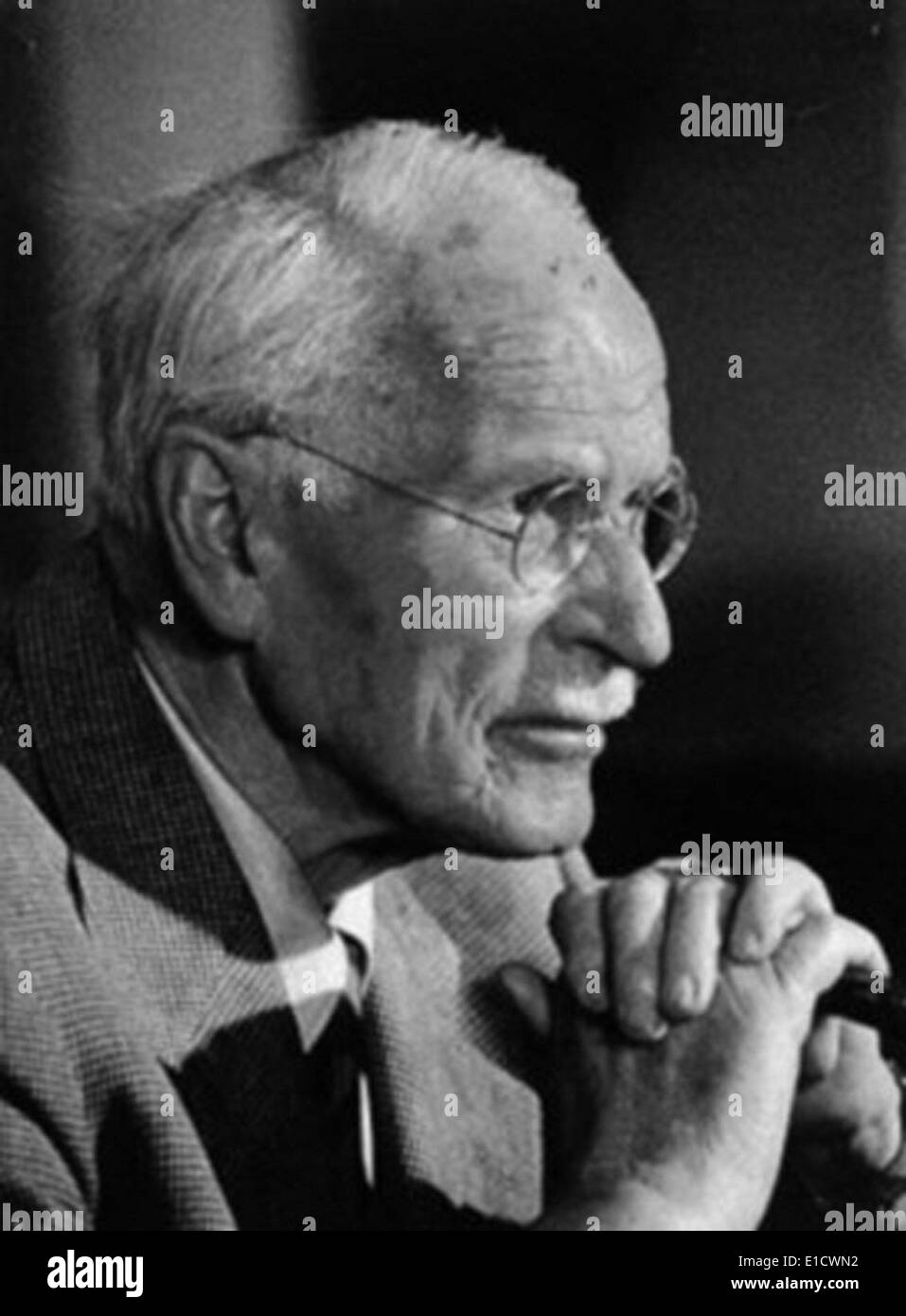 Carl G. Jung (26 July 1875 – 6 June 1961), was a Swiss psychiatrist and psychotherapist who was most famous for founding analytical psychology. Stock Photo