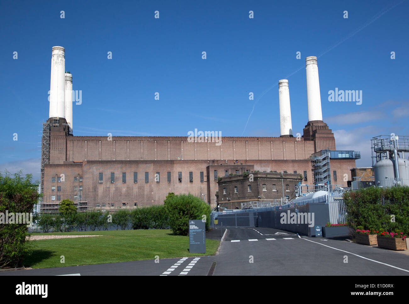 Battersea Power Station now being redeveloped, London Stock Photo