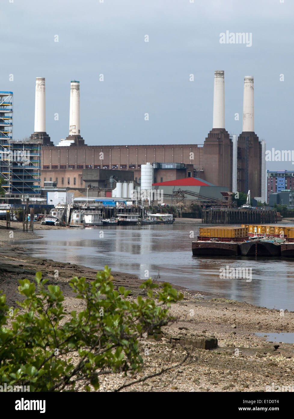 Battersea Power Station now being redeveloped, London Stock Photo