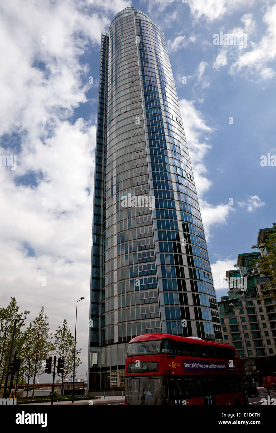 The Tower at One St George Wharf, Vauxhall, London Stock Photo