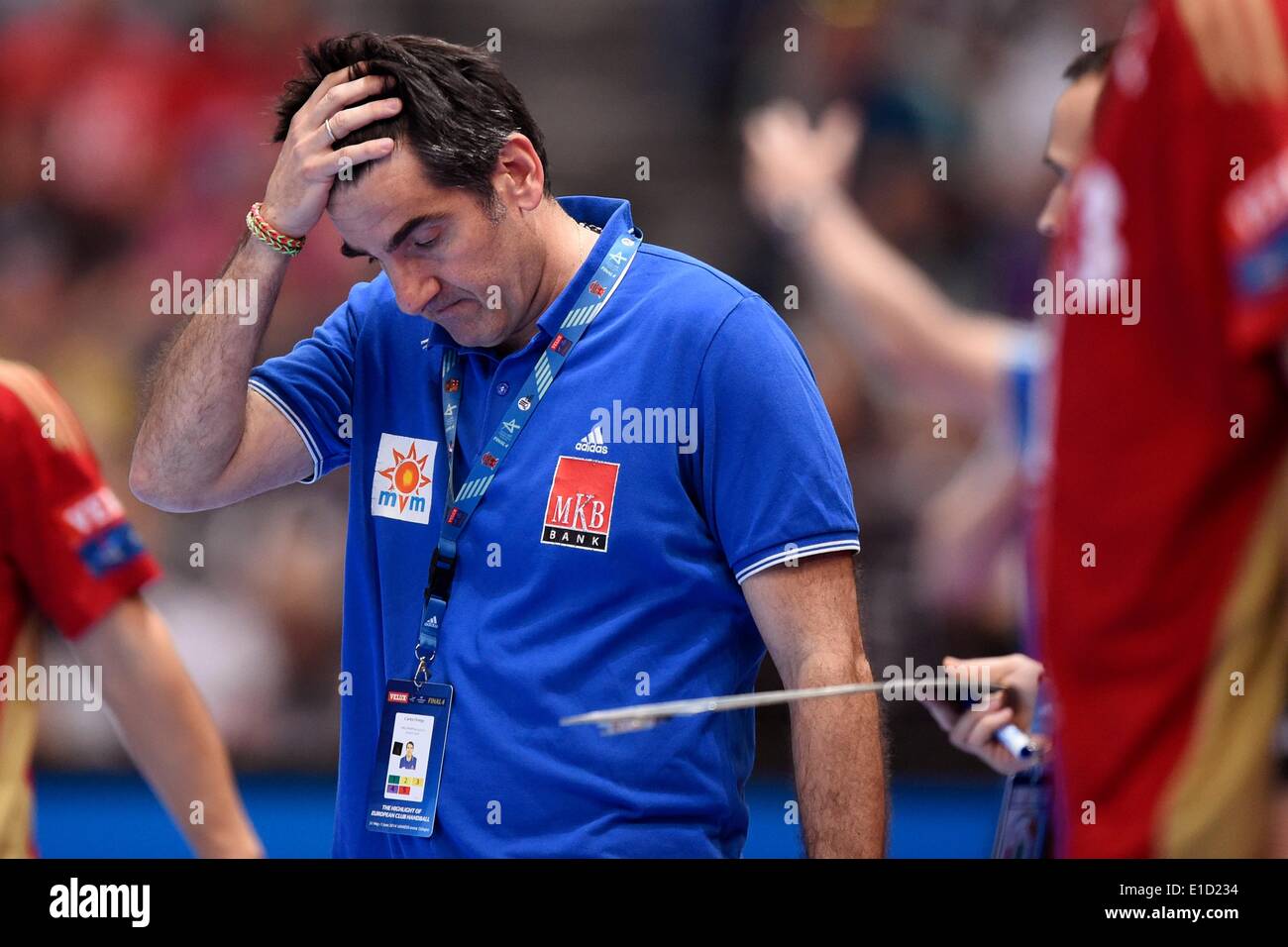 Cologne, Germany. 31st May, 2014. Veszprem's head coach Carlos Ortega Stock  Photo - Alamy