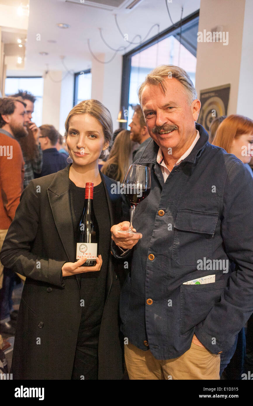 Actor Sam Neill leads a wine tasting evening at Hanging Ditch Wine