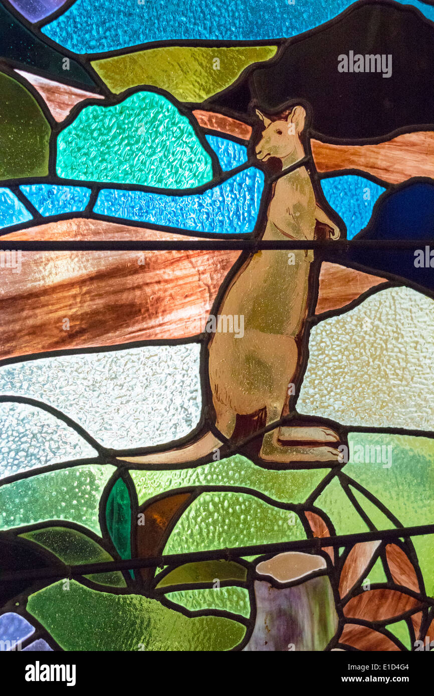 Brisbane Australia,Brisbane Square,Queen Street,Treasury Casino &,hotel,building,interior inside,lobby,stained glass window,kangaroo,AU140313060 Stock Photo