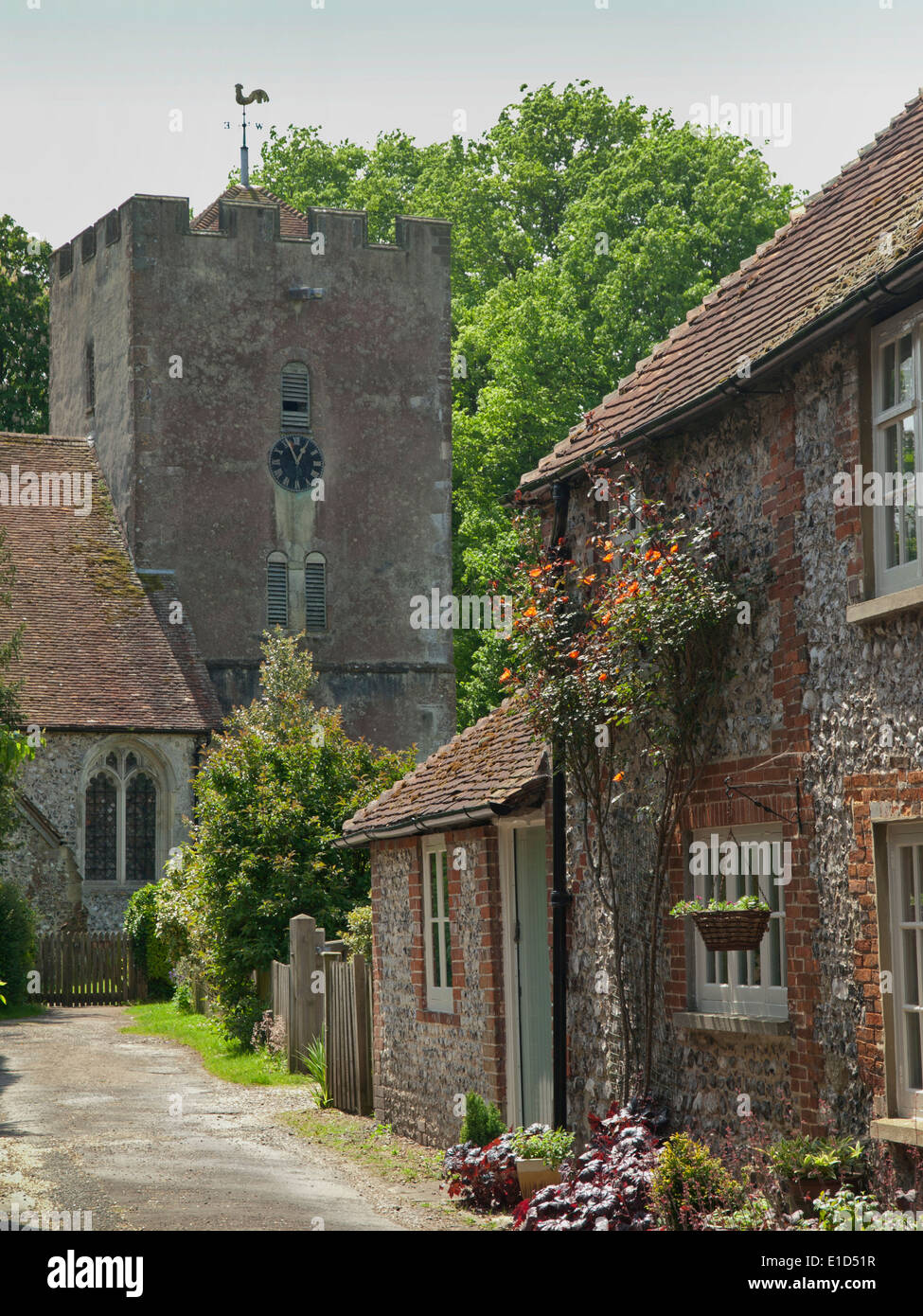 The pretty West Sussex village of Singleton Stock Photo