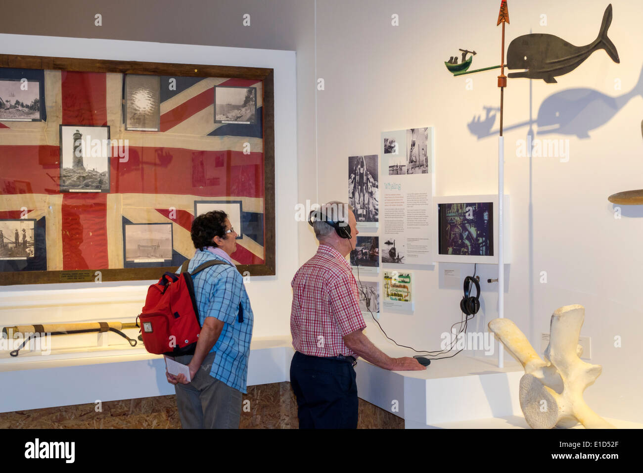 Brisbane Australia,Adelaide Street,Brisbane City Hall,Museum of Brisbane,exhibit exhibition collectionlocal,history,senior seniors citizen citizens,pe Stock Photo