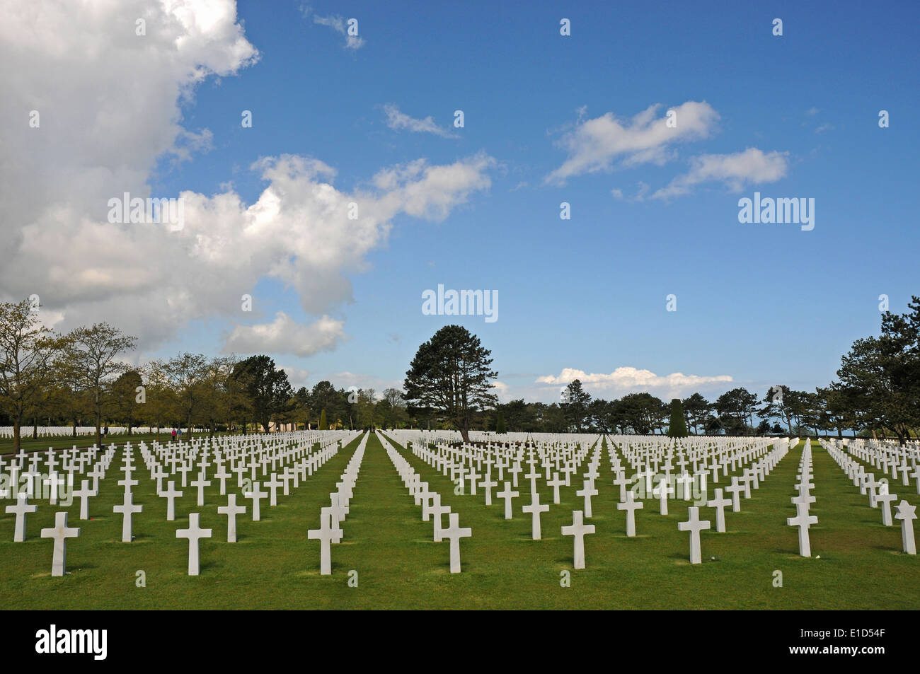 d-day Normandy American cemetery Stock Photo
