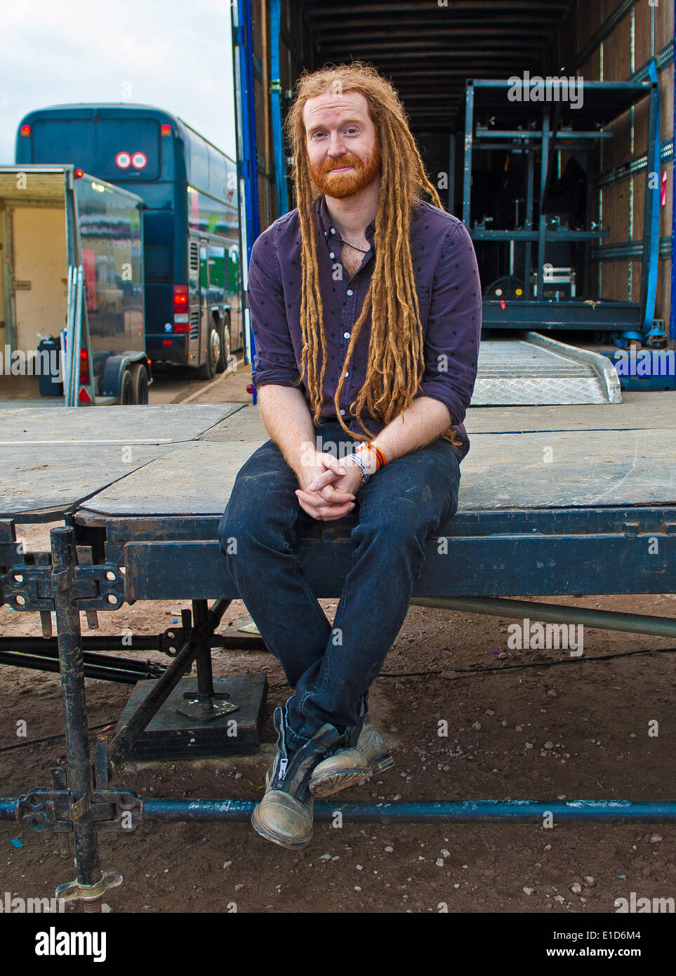 Cheltenham UK. 31st May 2014. Picture :Wychwood Festival: Newton Faulkner at 10th Wychwood Festival Cheltenham UK Date 31/05/2014 Ref: Credit:  charlie bryan/Alamy Live News Stock Photo