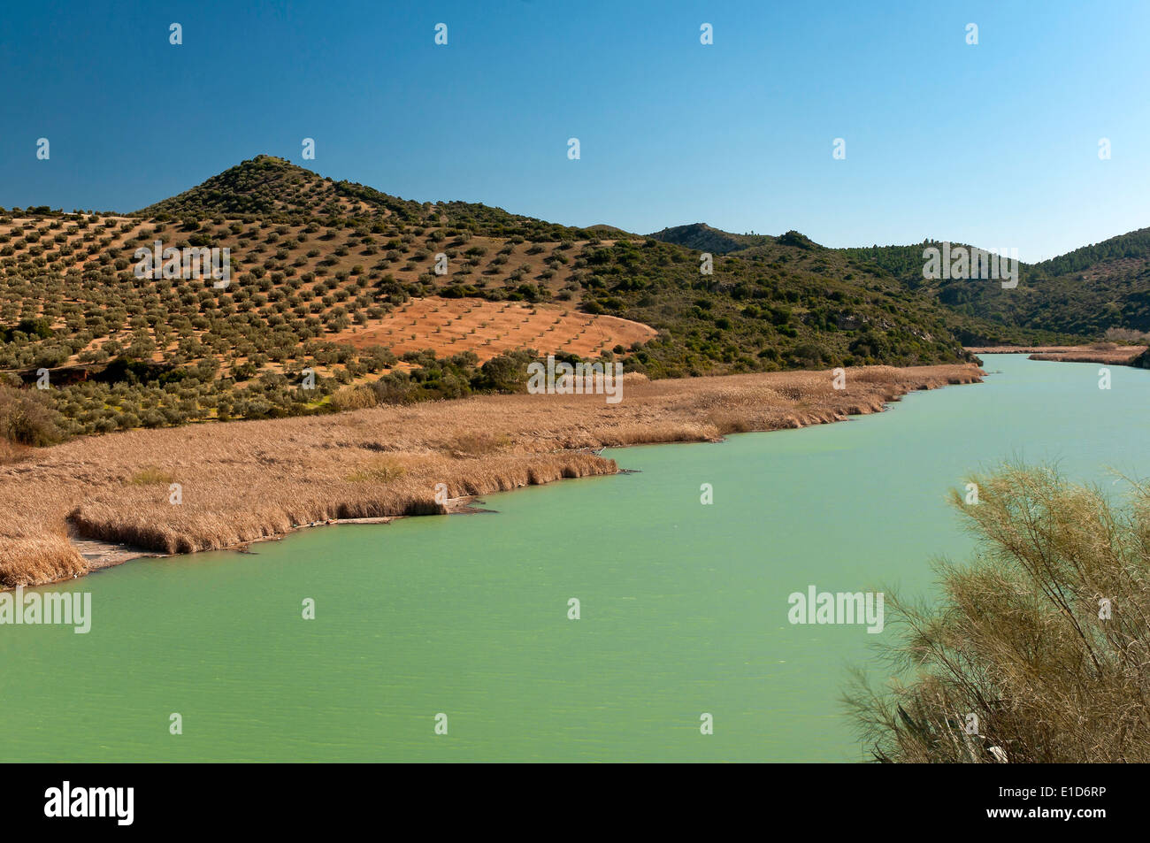 Malpasillo Reservoir Natural Area, The Tourist Route of the Bandits, Badolatosa, Seville province, Region of Andalusia, Spain, Europe Stock Photo