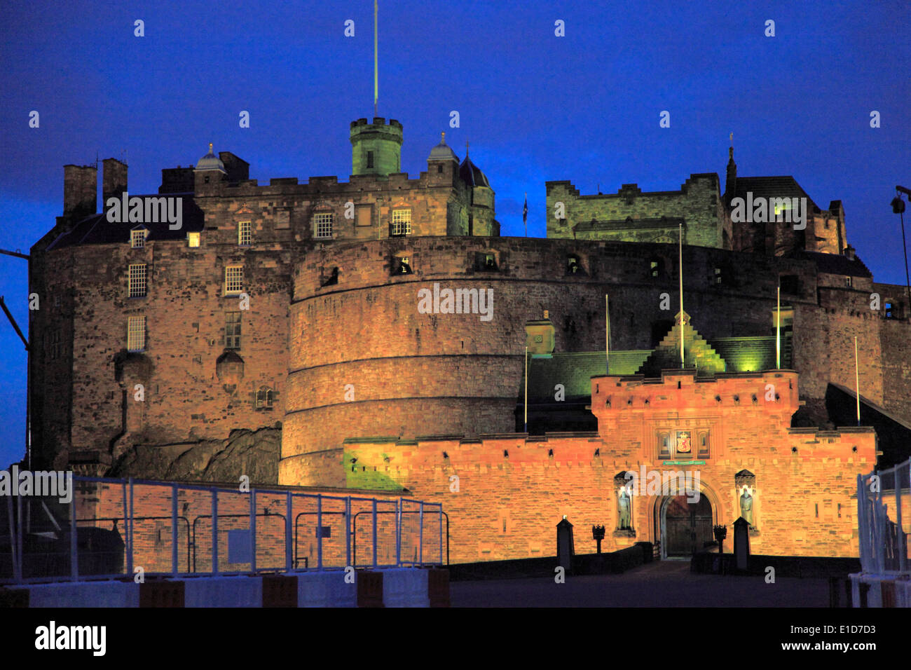 UK, Scotland, Edinburgh, Castle, Stock Photo