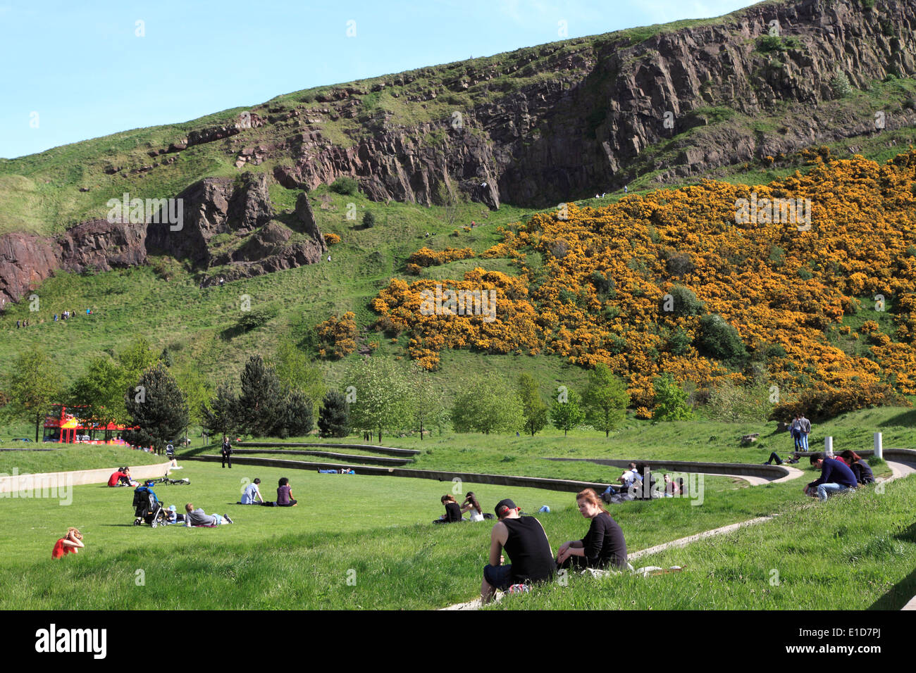 UK, Scotland, Edinburgh, Holyrood Park, Stock Photo