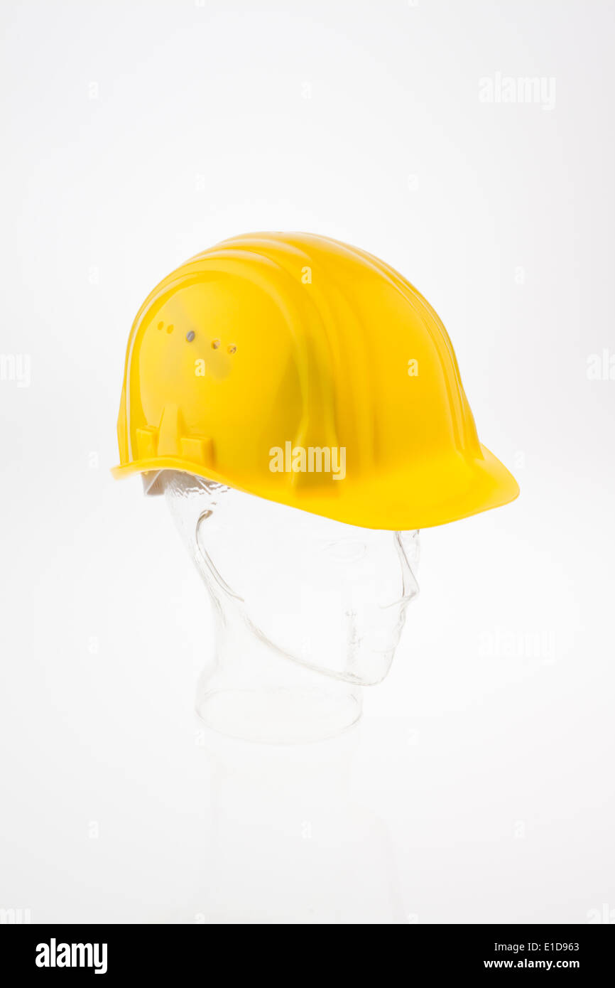A construction worker hard hat isolated against a white background