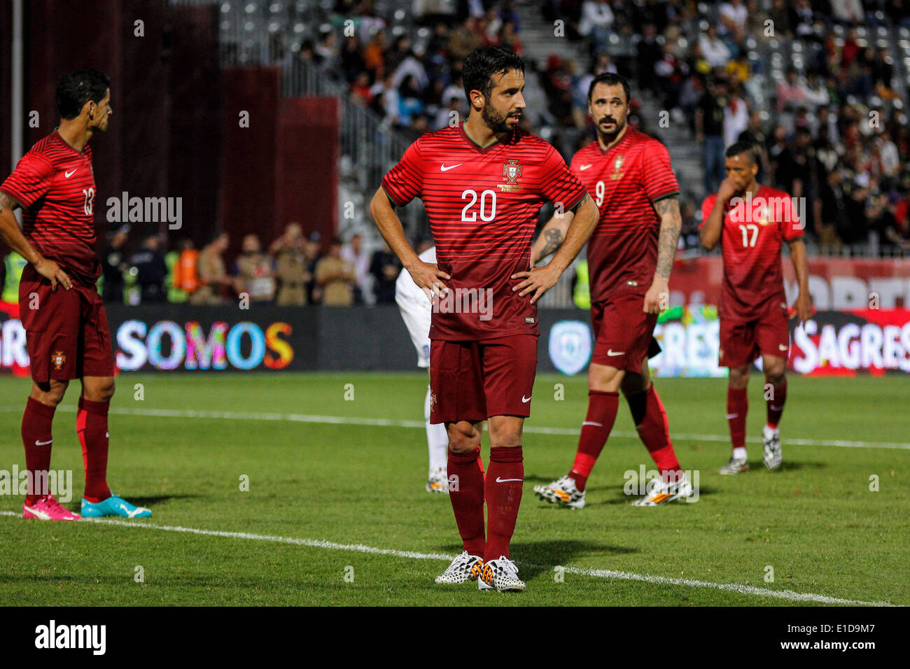 Lisbon, Porrtugal. 31st May, 2014. Portugal midfielder Ruben Amorin (20) during preparatory friendly match for the World Cup at the National Stadium in Lisbon, Portugal, Saturday, May 31, 2014. Credit:  Leonardo Mota/Alamy Live News Stock Photo