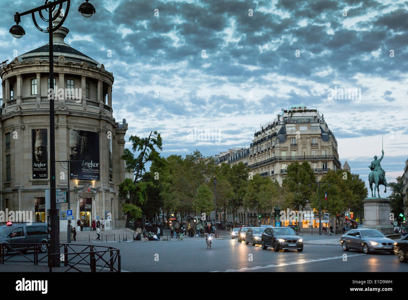Cloudy sky, Iena street, Paris 16th Stock Photo