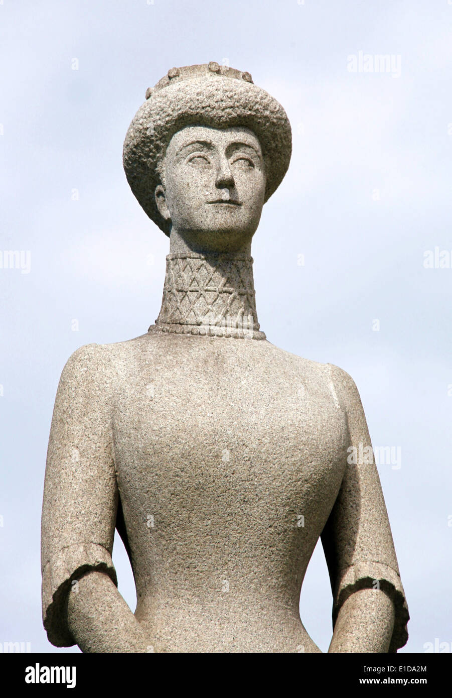 Statue of Queen Maud of Norway who was the granddaughter of Queen Victoria Stock Photo