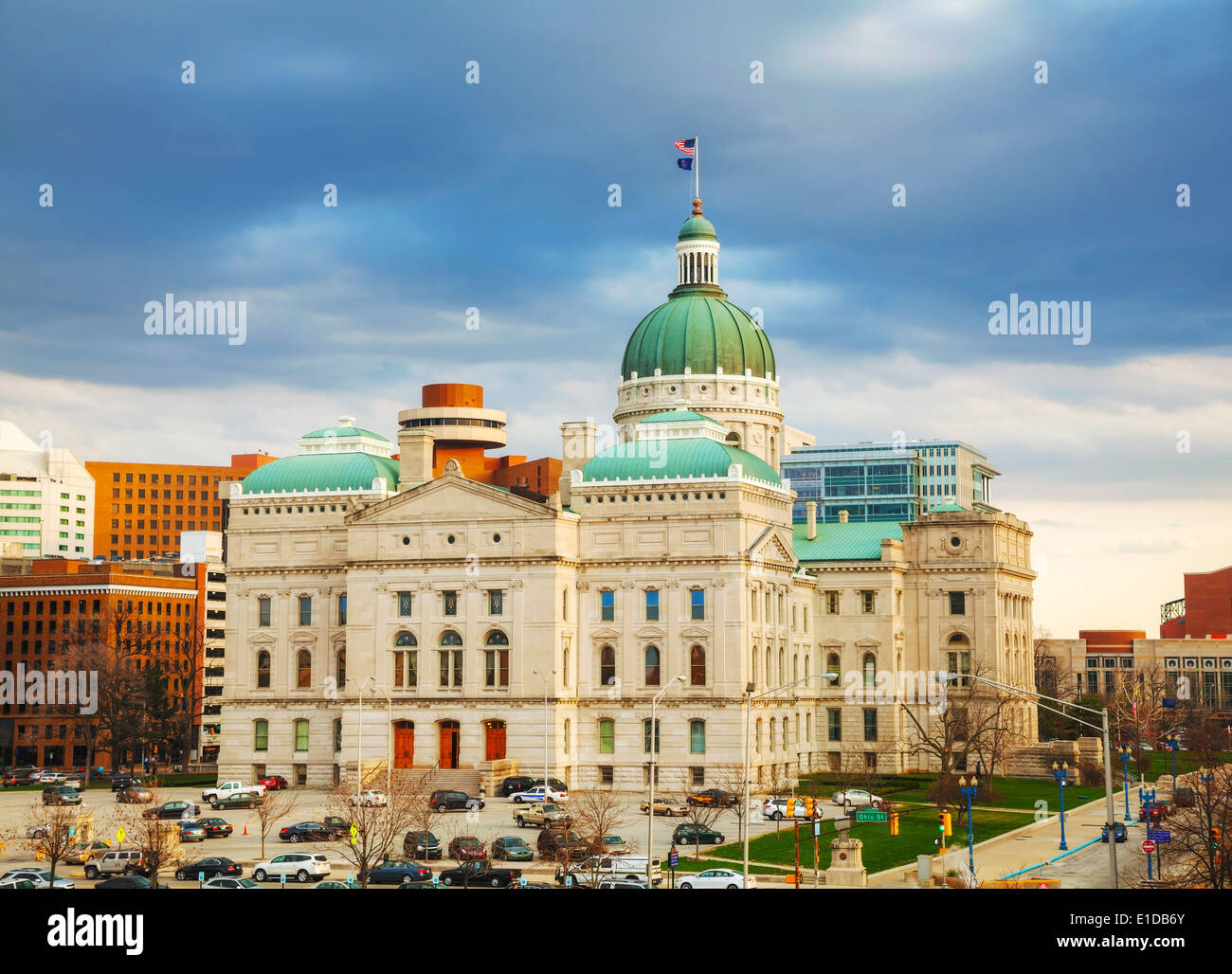 Indiana state capitol building in Indianapolis Stock Photo