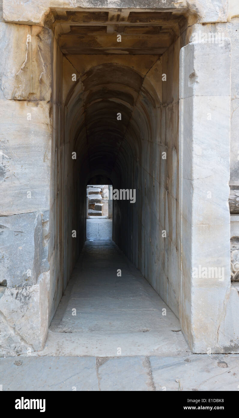 Passage to the cella, Didyma, Turkey 140415 60620 Stock Photo