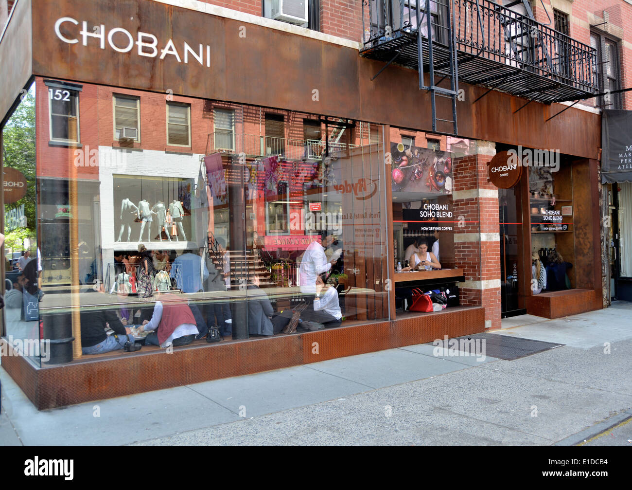 The exterior of the Chobani Soho store on Prince Street in Manhattan