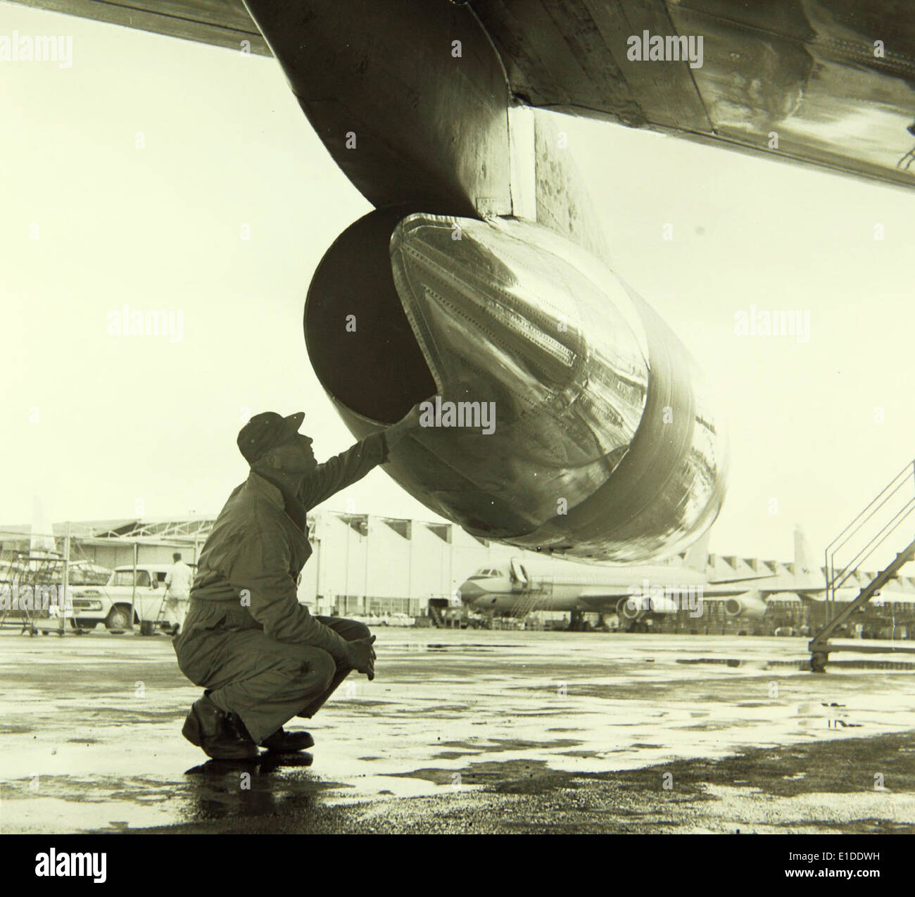 The Convair 880 was a turbojet-powered airliner produced in the 1950s. Known for its speed and passenger comfort, it was used by several U.S. airlines but was eventually overshadowed by newer, more efficient jetliners. Stock Photo